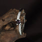 Chromevault Blossom Kada with Sculpted Floral Placement and Slim Band Flow