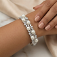 Pearl Link Kada with Layered Border Construction