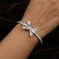 Bow Centre Open Kada with Layered Fan Drop Design