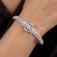 Traditional Twin Bloom Kada with Elegant Crystal Styling