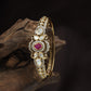 Heritage Kundan Kada with Framed Medallion Connector Pattern