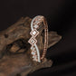 Luxury Angular Kada with Layered Stone Arrangement