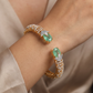 Framed Oval Accent Kada with Structured Multi Row Detailing
