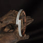 Premium Broad Kada with Structured Crystal Arrangement