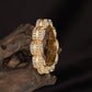 Broad Panel Crystal Kada with Geometric Segment Styling