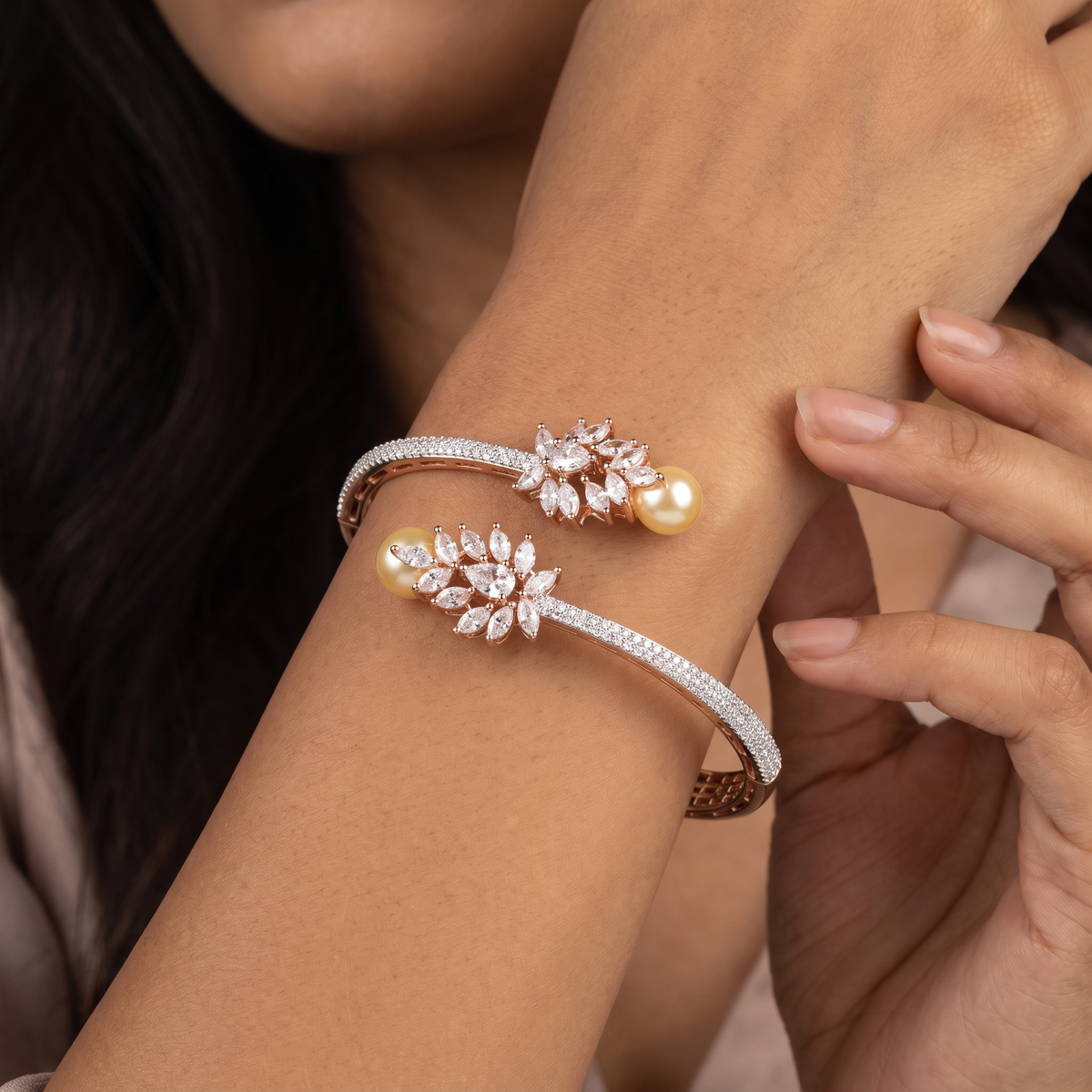 Prestige Petal Kada with Layered Band Detailing