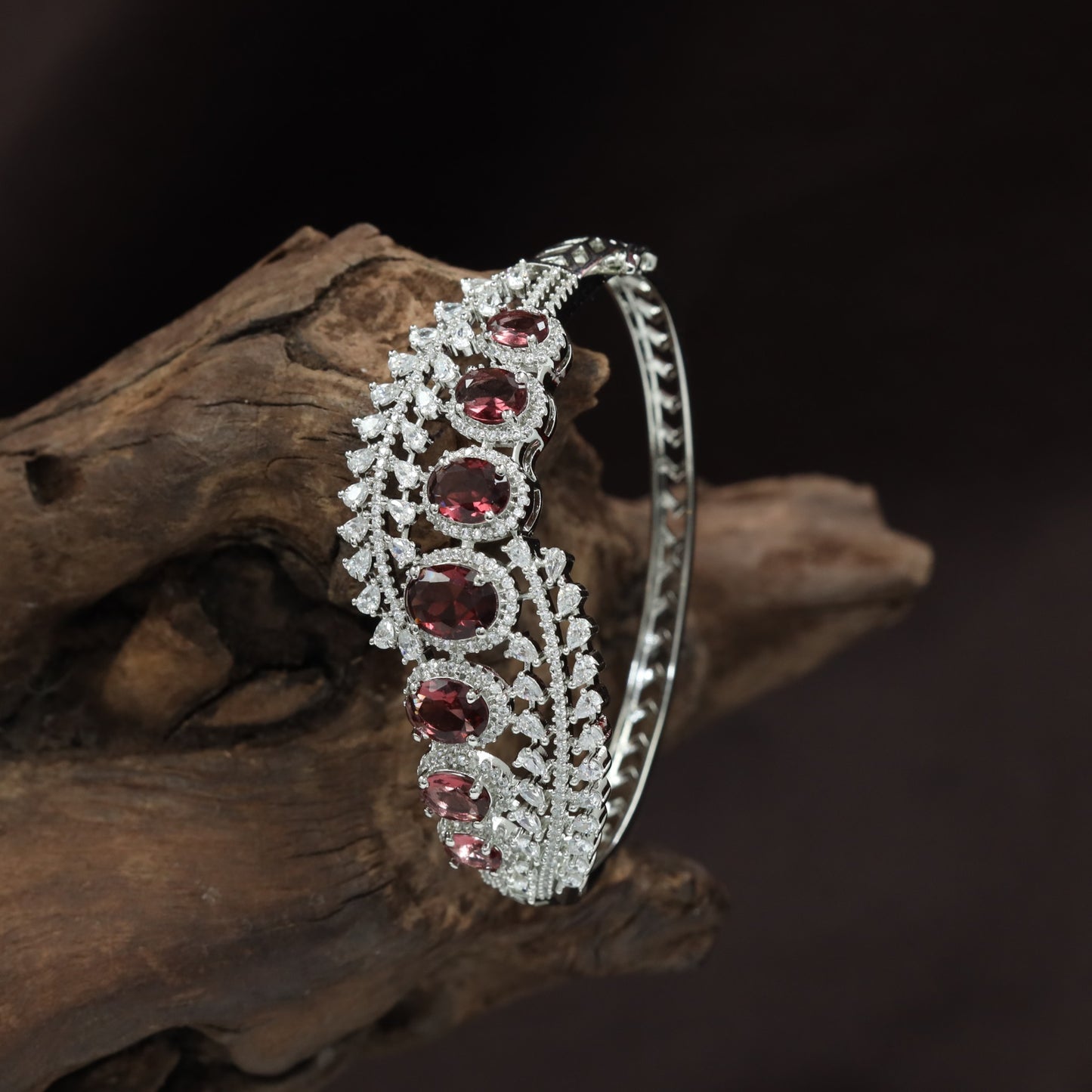 Ornate Oval Connector Kada with Decorative Open Framework