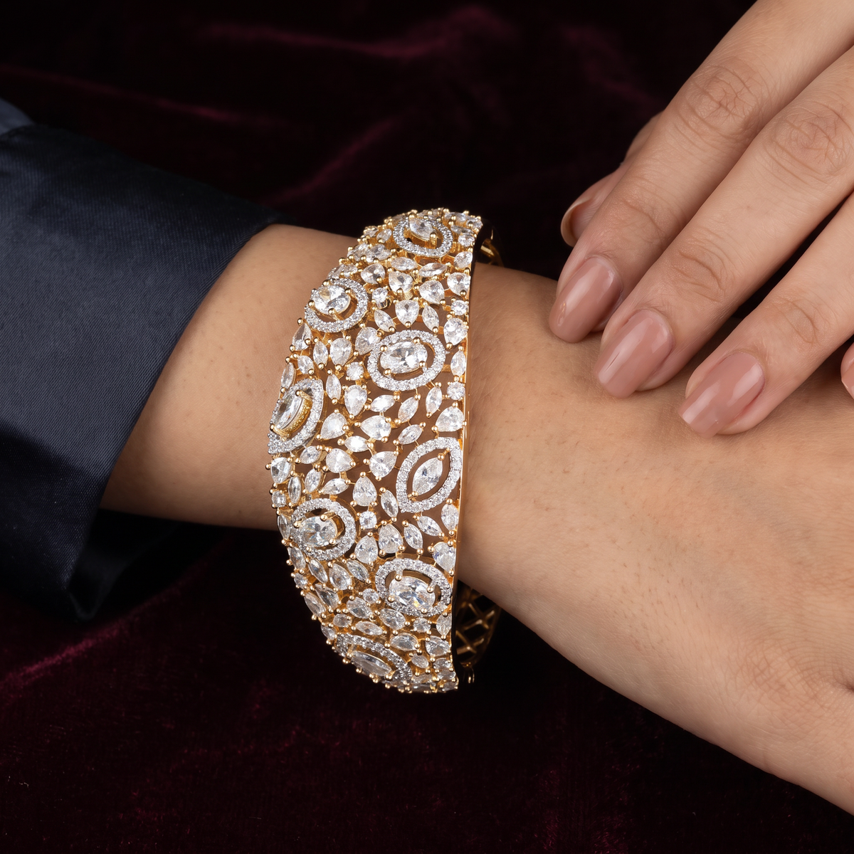 Framebloom Floral Kada featuring Dense Mesh Panel Detailing