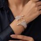Gridcurve Open Kada with Structured Fringe Border Detailing