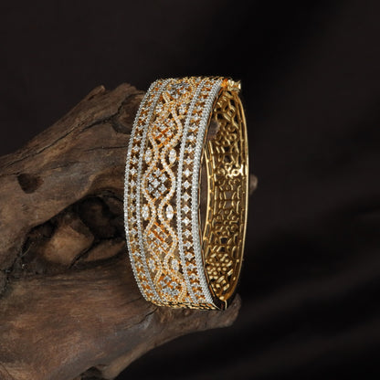 Braided Mesh Frame Kada featuring Repeating Ribbon Surface Work