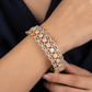 Curved Disc Stone Kada with Textured Crystal Alignment