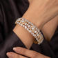 Traditional Floral Kundan Kada with Oval Frame Styling