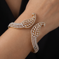 Abstract Spiral Fringe Kada with Curved Leaf Frame Detailing