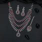 Grand long haara with floral connectors and oval pendant accents
