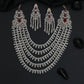 Multi row necklace set with ornate filigree inspired craftsmanship