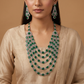 Multi layer long haara with geometric links and statement drops