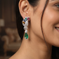 Decorative Floral Hanging Earrings with Cascading Drop Design