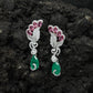 Decorative Floral Hanging Earrings with Cascading Drop Design