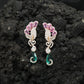 Decorative Floral Hanging Earrings with Cascading Drop Design