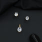 Classic oval pendant set with minimalist styling
