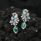 Swan Inspired Hanging Earrings with Blossom Detailing