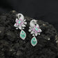 Swan Inspired Hanging Earrings with Blossom Detailing