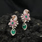 Swan Inspired Hanging Earrings with Blossom Detailing