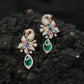 Swan Inspired Hanging Earrings with Blossom Detailing