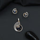 Timeless swirl pendant set with floral-inspired craftsmanship