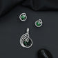 Timeless swirl pendant set with floral-inspired craftsmanship