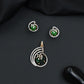 Timeless swirl pendant set with floral-inspired craftsmanship
