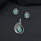 Timeless swirl pendant set with floral-inspired craftsmanship