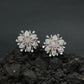 Decorative Floral Stud Earrings with Symmetrical Blossom Layout