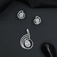 Timeless swirl pendant set with floral-inspired craftsmanship