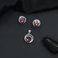 Decorative flower pendant set with circular frame design