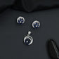 Decorative flower pendant set with circular frame design
