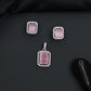 Rectangular pendant set with framed centerpiece design