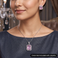 Rectangular pendant set with framed centerpiece design