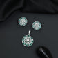 Designer pendant set featuring floral halo and circular styling