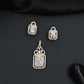 Open-frame pendant set with blossom centerpiece and matching studs