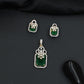 Open-frame pendant set with blossom centerpiece and matching studs