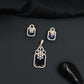 Open-frame pendant set with blossom centerpiece and matching studs