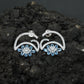 Marquise Petal Stud Earrings with Open Arc Construction