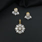Festive blossom pendant set with petal cluster craftsmanship