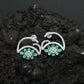 Marquise Petal Stud Earrings with Open Arc Construction