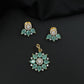 Festive blossom pendant set with petal cluster craftsmanship