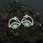 Marquise Petal Stud Earrings with Open Arc Construction