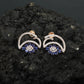Marquise Petal Stud Earrings with Open Arc Construction