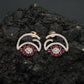 Marquise Petal Stud Earrings with Open Arc Construction