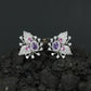 Botanical Spray Stud Earrings with Sculpted Leaf Detailing